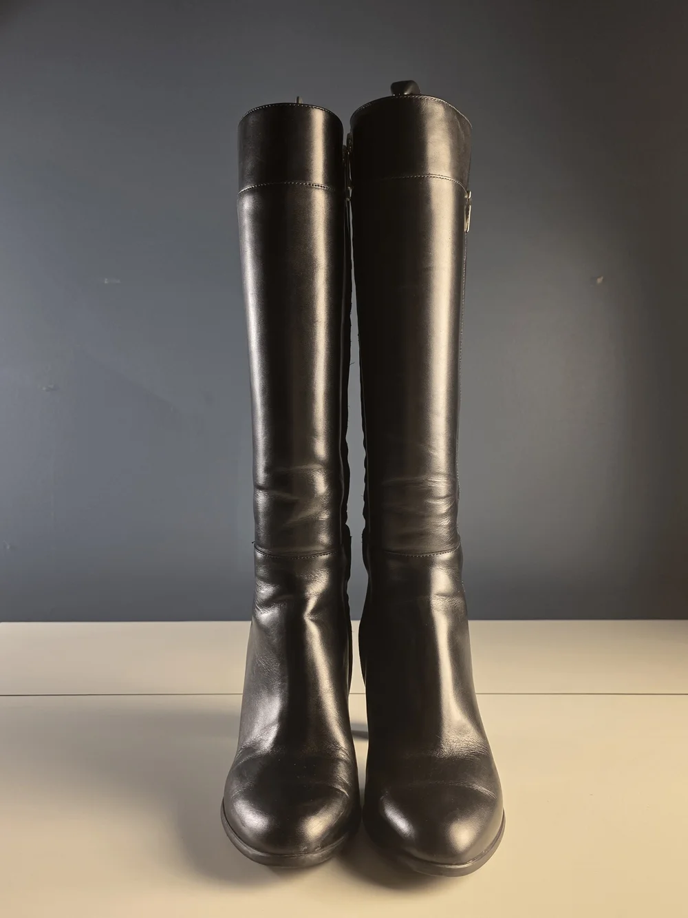 Gino Rossi Black Leather Knee High Boots EU 40